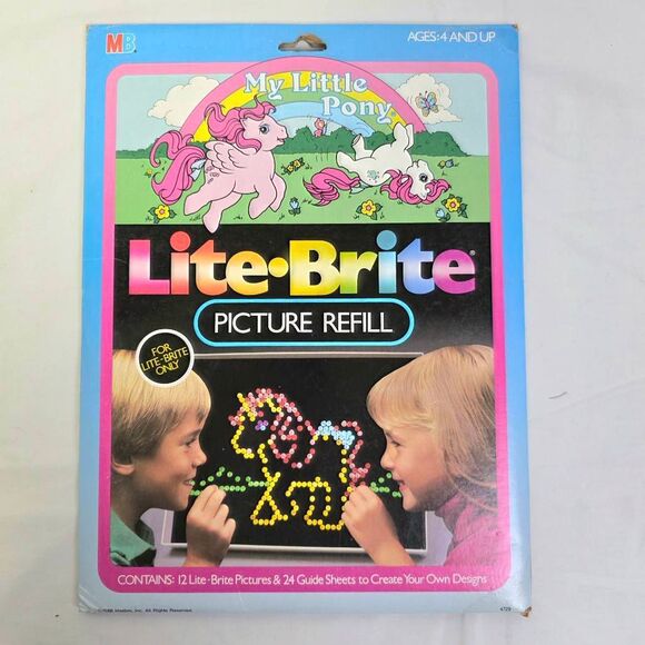 Vintage 1986 My Little Pony Lite-Brite Picture Refill MB - Picture 1 of 2